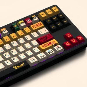 Alternative view of Japanese Style Pokémon Keycap Set, 135 Keys PBT Cherry Profile, Mechanical Keyboard Keycaps, Artisan Keycaps, Bold Aesthetic, Gamer Style