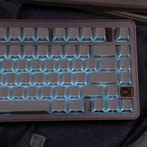 Alternative view of Refraction Keycap Set | Artistic Angular Design | PBT Double-Shot Cherry Profile 137 Keys | Side-Printed, Backlit Ready Mechanical Keyboards