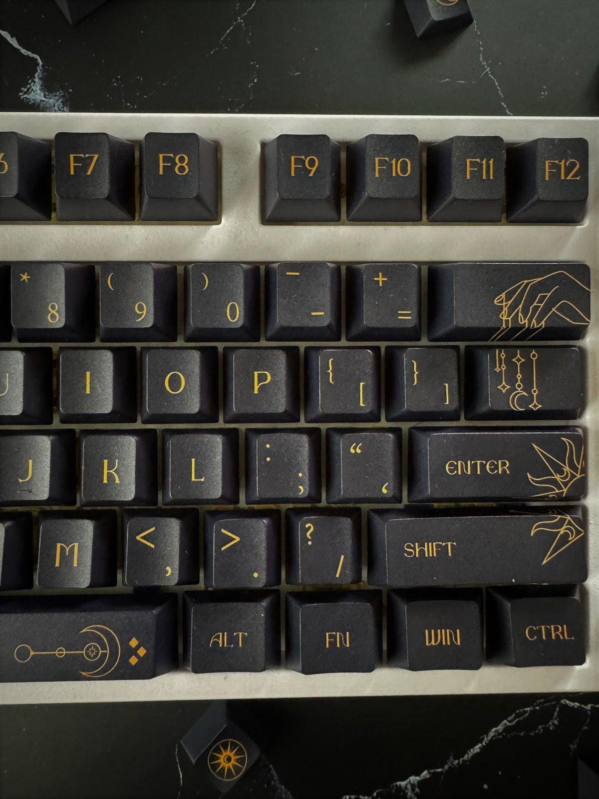 Dark Starry Night Sky Keycap Set, Celestial Theme Keycap Set for Mechanical Keyboard, Astronomy Keycaps Set, Cherry Profile, Gifts - 图片 4