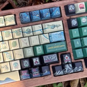 Lord of the Rings - Middle-earth Map Keycaps - Hobbit - Inspired Keyboard Set